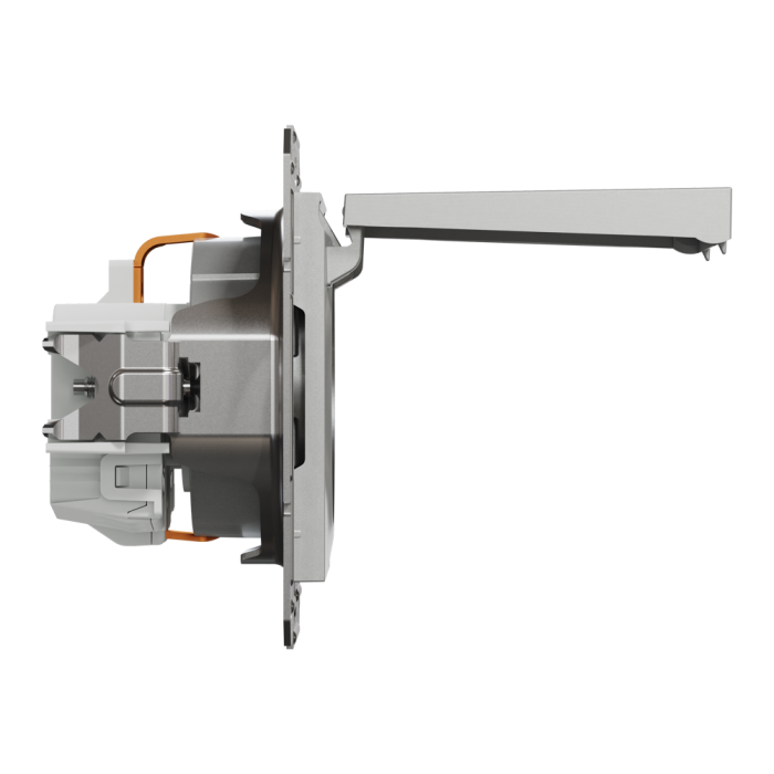 Розетка з кришкою, з заземленням Asfora алюміній, Schneider Electric [EPH3100161]