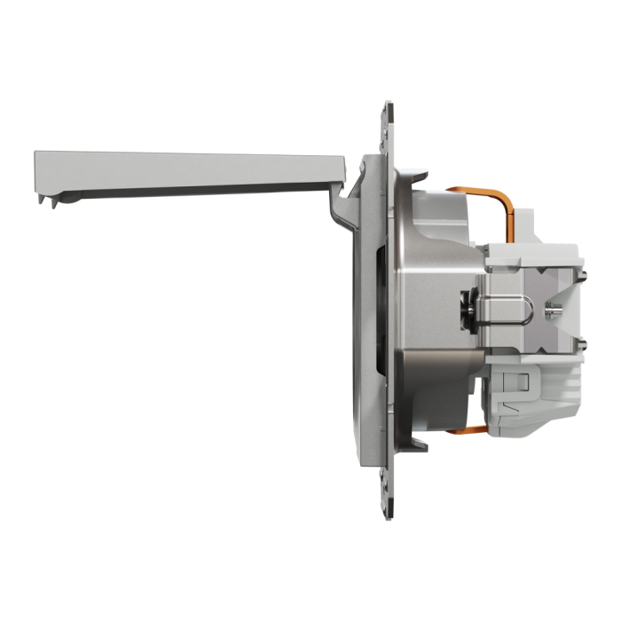 Розетка з кришкою, з заземленням Asfora алюміній, Schneider Electric [EPH3100161]