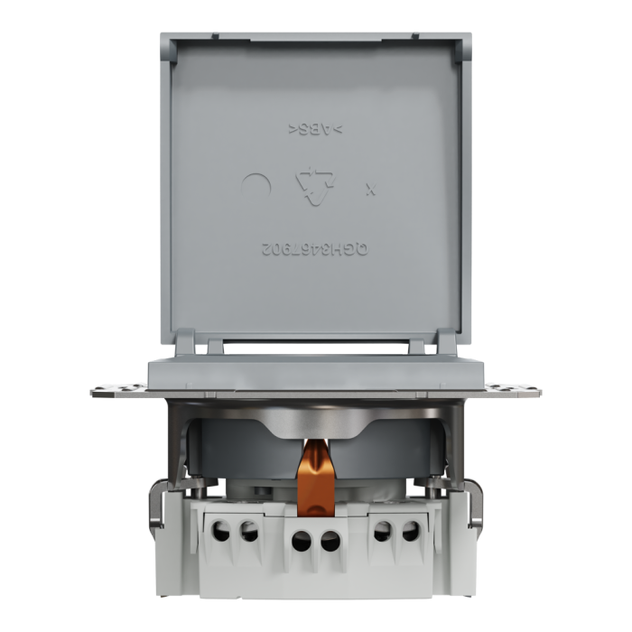 Розетка з кришкою, з заземленням Asfora сталь, Schneider Electric [EPH3100162]