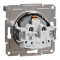 Розетка з кришкою, з заземленням Asfora сталь, Schneider Electric [EPH3100162]