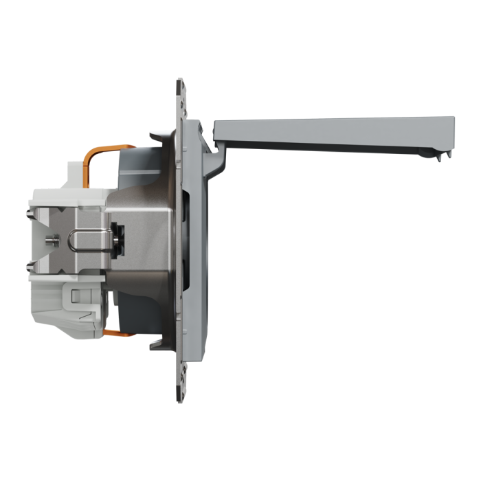 Розетка з кришкою, з заземленням Asfora сталь, Schneider Electric [EPH3100162]