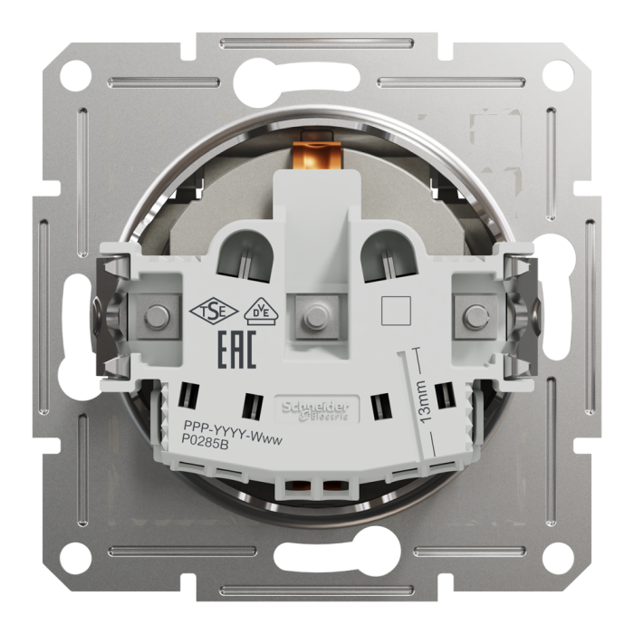 Розетка з кришкою, з заземленням Asfora бронза, Schneider Electric [EPH3100169]
