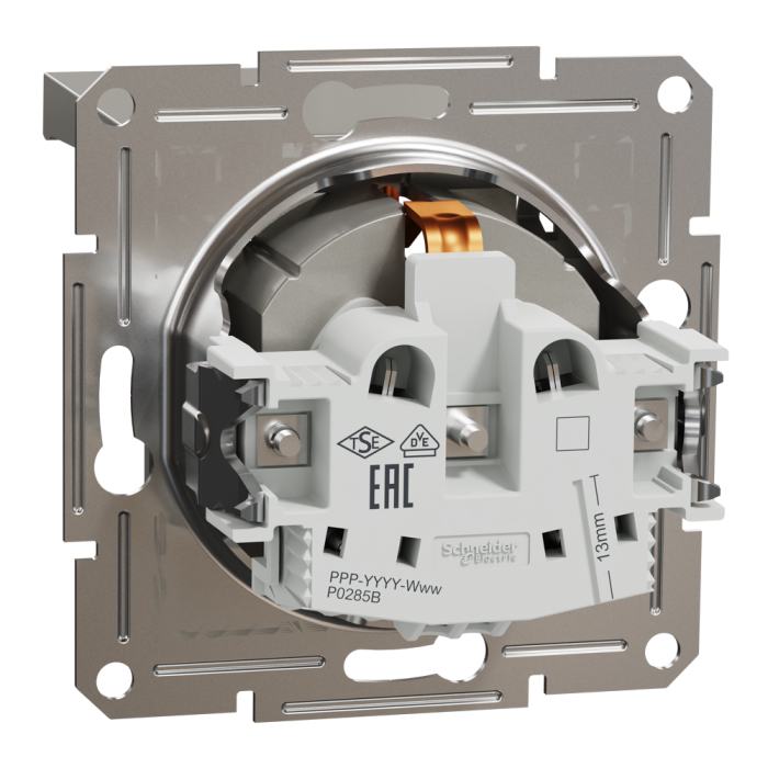 Розетка з кришкою, з заземленням Asfora бронза, Schneider Electric [EPH3100169]