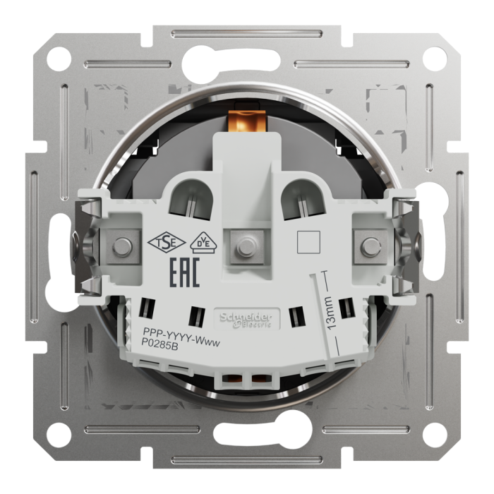 Розетка з кришкою, з заземленням Asfora антрацит, Schneider Electric [EPH3100171]
