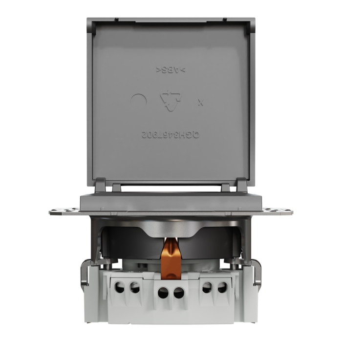 Розетка з кришкою, з заземленням Asfora антрацит, Schneider Electric [EPH3100171]