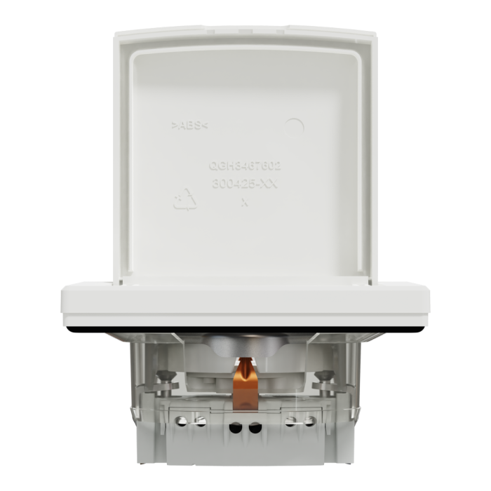 Розетка IP44 з кришкою, з заземленням, з захисними шторками, біла Asfora, Schneider Electric [EPH3100321]