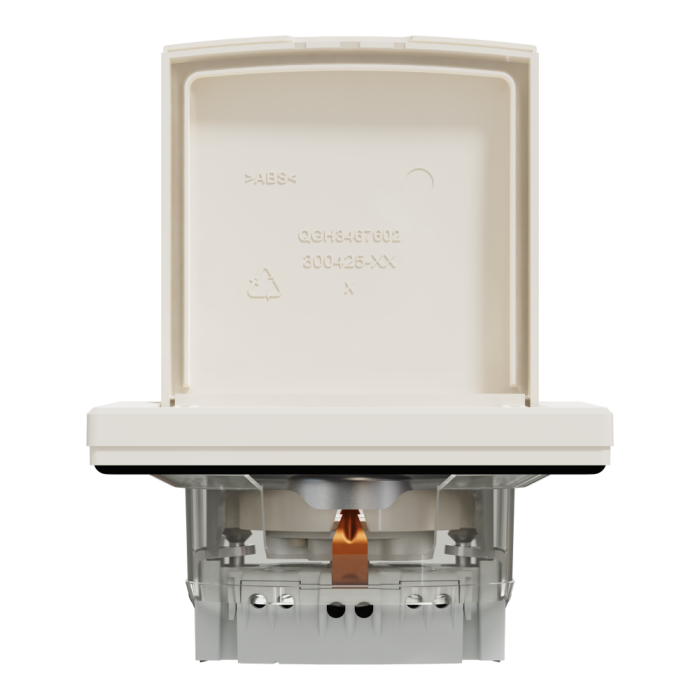 Розетка IP44 з кришкою, з заземленням, з захисними шторками, крем Asfora, Schneider Electric [EPH3100323]