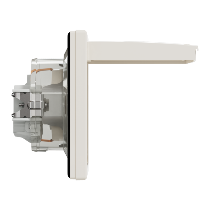 Розетка IP44 з кришкою, з заземленням, з захисними шторками, крем Asfora, Schneider Electric [EPH3100323]