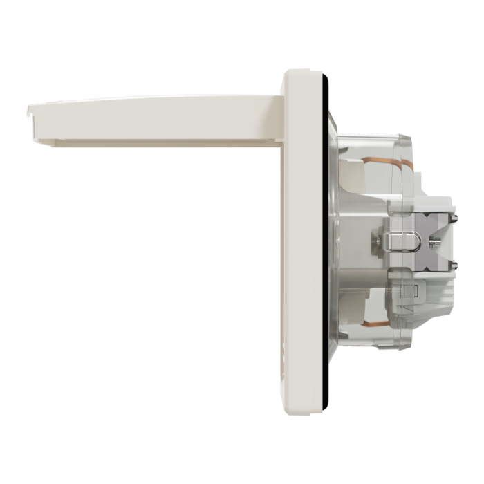 Розетка IP44 з кришкою, з заземленням, з захисними шторками, крем Asfora, Schneider Electric [EPH3100323]