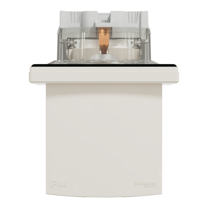 Розетка IP44 з кришкою, з заземленням, з захисними шторками, крем Asfora, Schneider Electric [EPH3100323]
