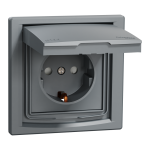 Розетка, сталь, 16 А, Asfora - Schneider Electric [EPH3100362]