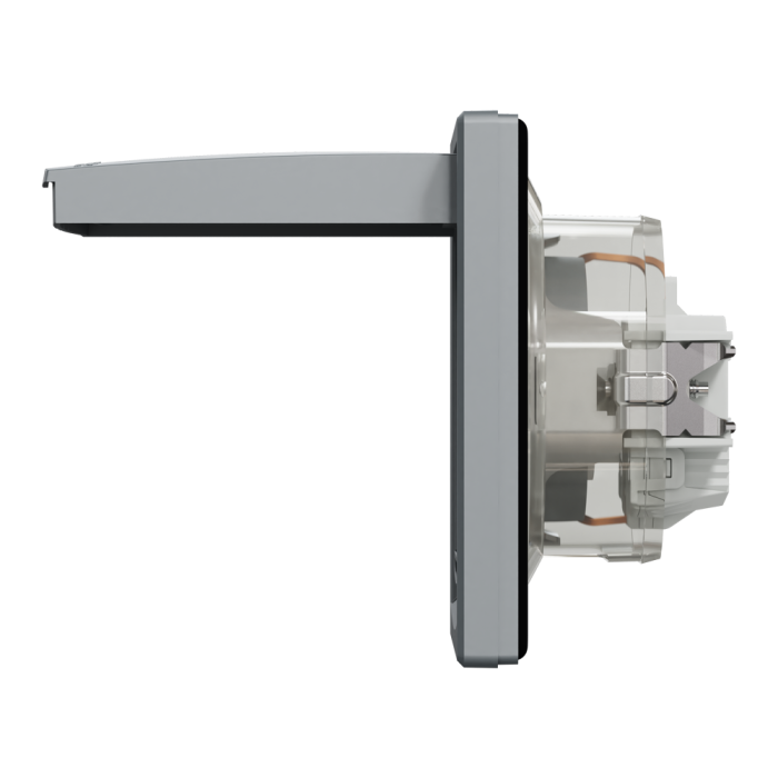 Розетка IP44 з кришкою, з заземленням, з захисними шторками, сталь Asfora, Schneider Electric [EPH3100362]