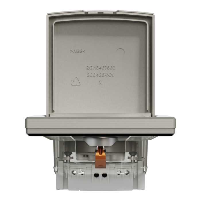 Розетка IP44 з кришкою, з заземленням, з захисними шторками, бронза Asfora, Schneider Electric [EPH3100369]