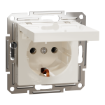 Розетка з заземленням та кришкою, кремовий, Asfora, без рамки, Schneider Electric [EPH3170123]