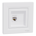 Мультимедійна розетка, біла, Asfora - Schneider Electric [EPH4300121]