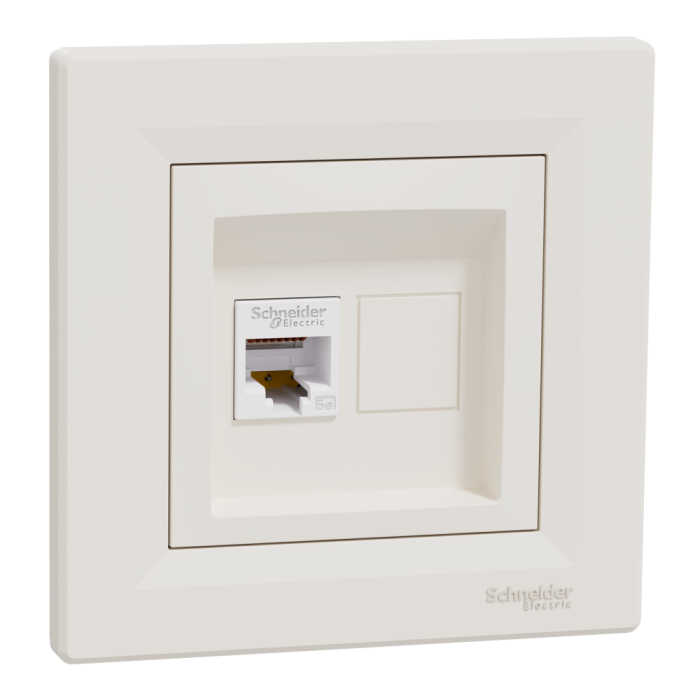 Розетка RJ45, тип UTP, кат. 5е крем Asfora, Schneider Electric [EPH4300123]