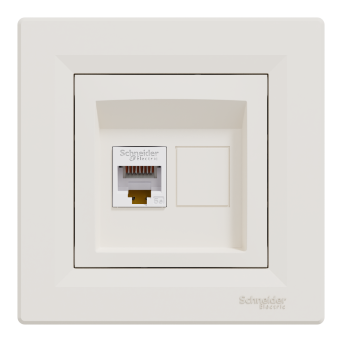 Розетка RJ45, тип UTP, кат. 5е крем Asfora, Schneider Electric [EPH4300123]