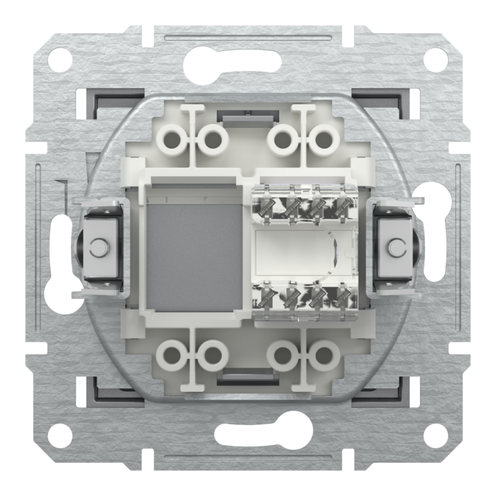 Розетка RJ45, тип UTP, кат. 5е Asfora сталь, Schneider Electric [EPH4300162]