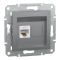 Розетка RJ45, тип UTP, кат. 5е Asfora сталь, Schneider Electric [EPH4300162]