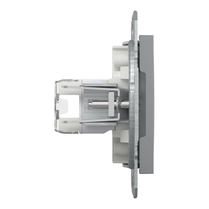 Розетка RJ45, тип UTP, кат. 5е Asfora сталь, Schneider Electric [EPH4300162]