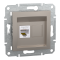Розетка RJ45, тип UTP, кат. 5е Asfora бронза, Schneider Electric [EPH4300169]