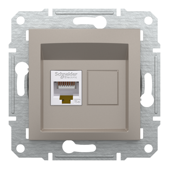 Розетка RJ45, тип UTP, кат. 5е Asfora бронза, Schneider Electric [EPH4300169]