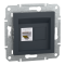 Розетка RJ45, тип UTP, utp кат. 5е Asfora антрацит, Schneider Electric [EPH4300171]