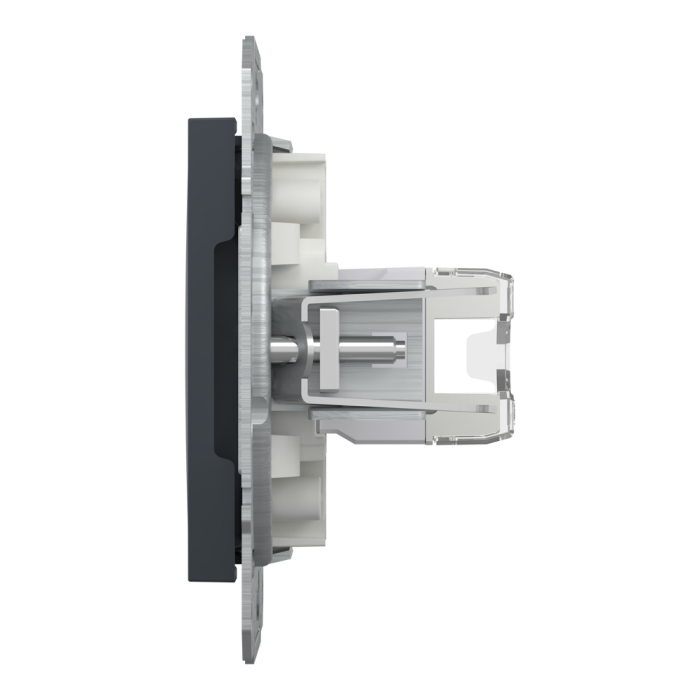 Розетка RJ45, тип UTP, utp кат. 5е Asfora антрацит, Schneider Electric [EPH4300171]