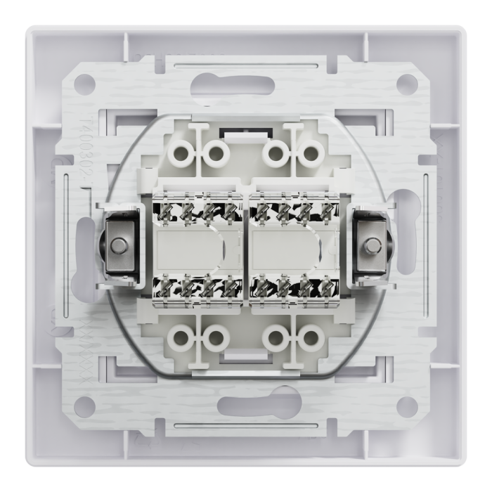 Розетка RJ45, тип UTP, кат. 5е подвійна біла Asfora, Schneider Electric [EPH4400121]