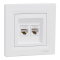 Розетка RJ45, тип UTP, кат. 5е подвійна біла Asfora, Schneider Electric [EPH4400121]