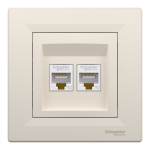 Мультимедійна розетка, кремова, Asfora - Schneider Electric [EPH4400123]
