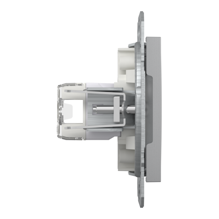 Розетка RJ45, тип UTP, кат. 5е подвійна Asfora алюміній, Schneider Electric [EPH4400161]