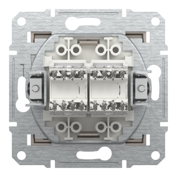 Розетка RJ45, тип UTP, кат. 5е подвійна Asfora бронза, Schneider Electric [EPH4400169]