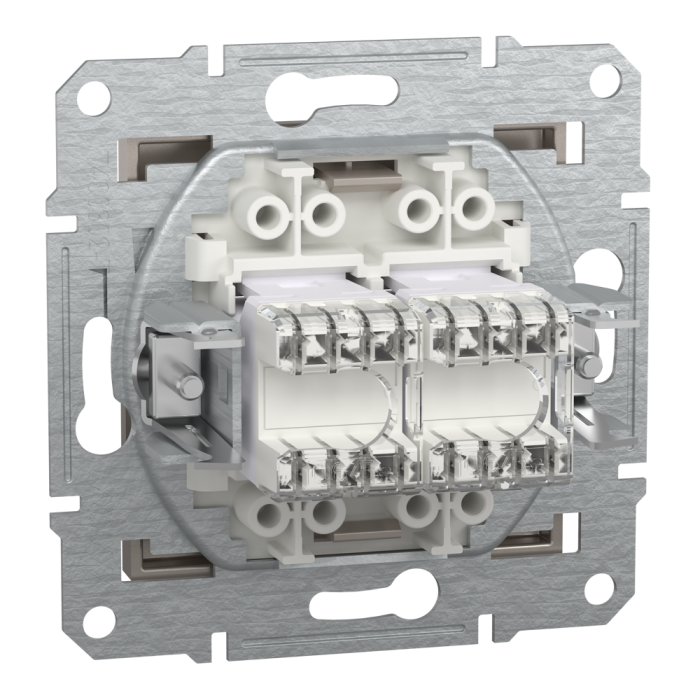 Розетка RJ45, тип UTP, кат. 5е подвійна Asfora бронза, Schneider Electric [EPH4400169]