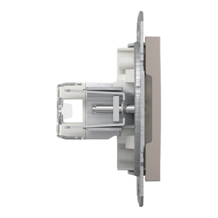 Розетка RJ45, тип UTP, кат. 5е подвійна Asfora бронза, Schneider Electric [EPH4400169]