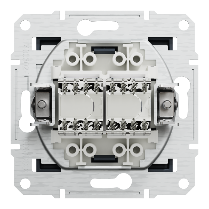 Розетка RJ45, тип UTP, кат. 5е подвійна Asfora антрацит, Schneider Electric [EPH4400171]
