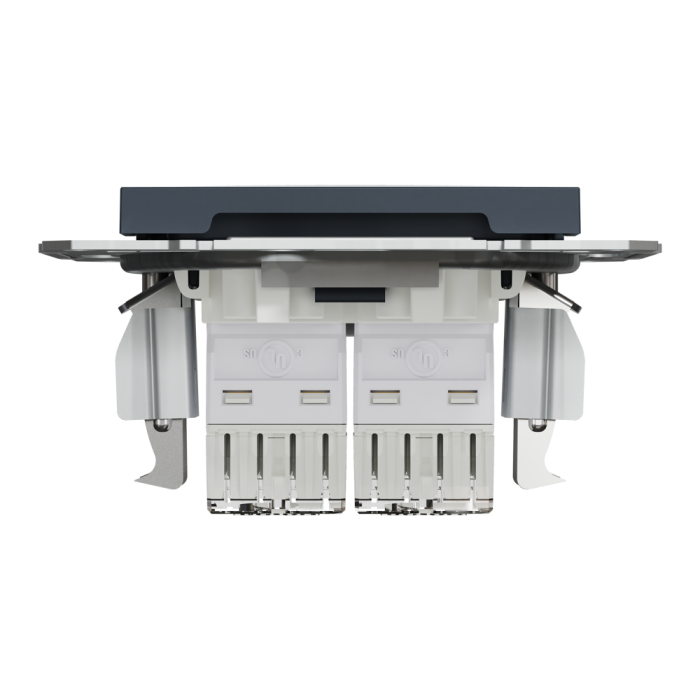 Розетка RJ45, тип UTP, кат. 5е подвійна Asfora антрацит, Schneider Electric [EPH4400171]