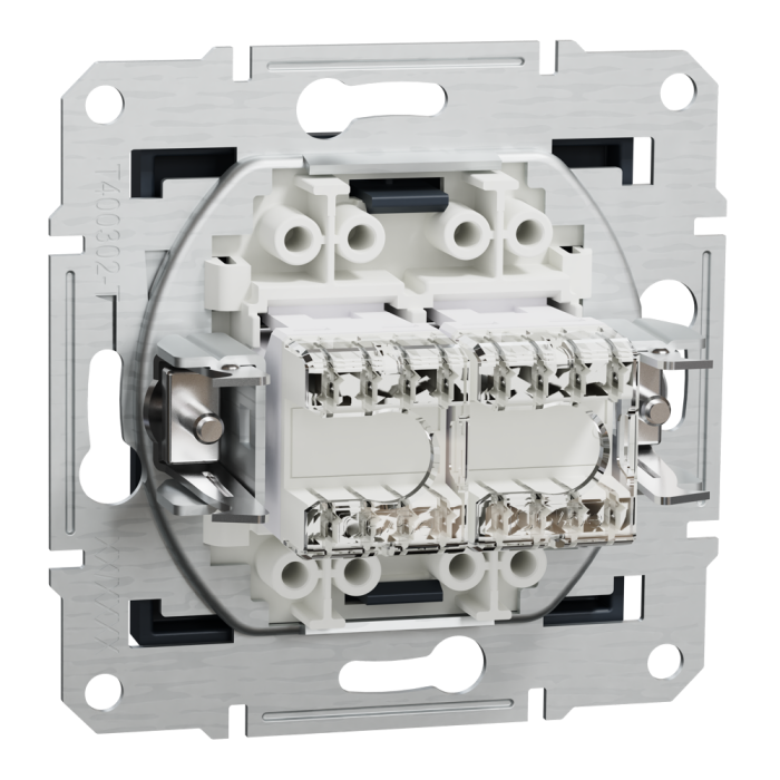 Розетка RJ45, тип UTP, кат. 5е подвійна Asfora антрацит, Schneider Electric [EPH4400171]