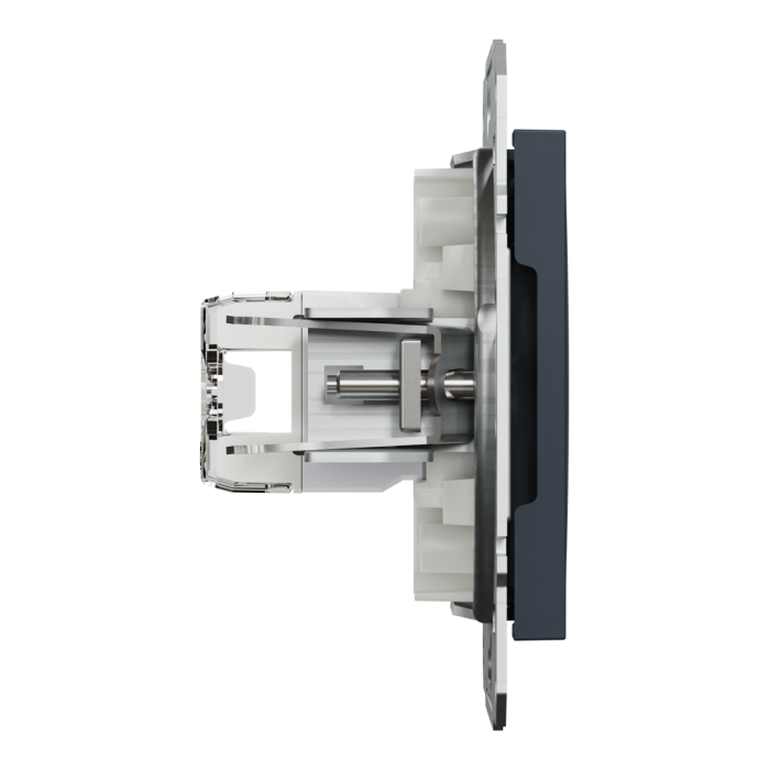 Розетка RJ45, тип UTP, кат. 5е подвійна Asfora антрацит, Schneider Electric [EPH4400171]