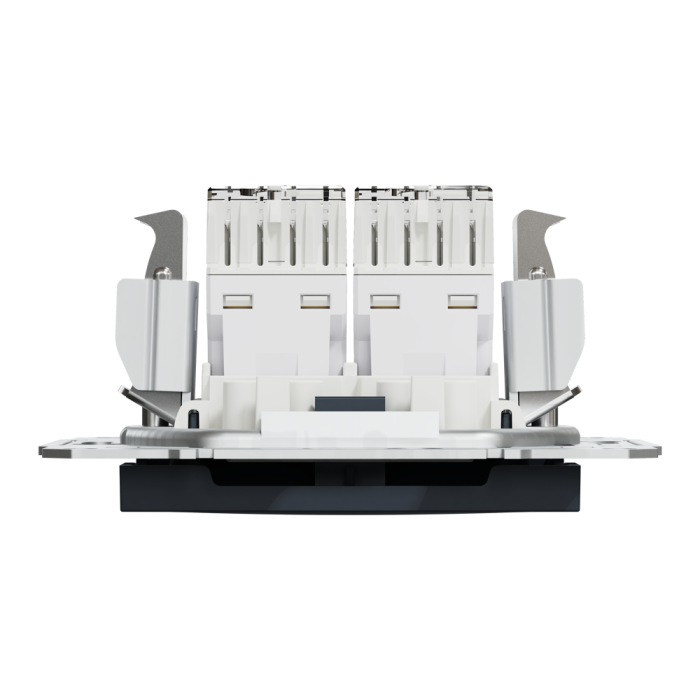 Розетка RJ45, тип UTP, кат. 5е подвійна Asfora антрацит, Schneider Electric [EPH4400171]