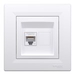 Мультимедійна розетка, біла, Asfora - Schneider Electric [EPH4700121]