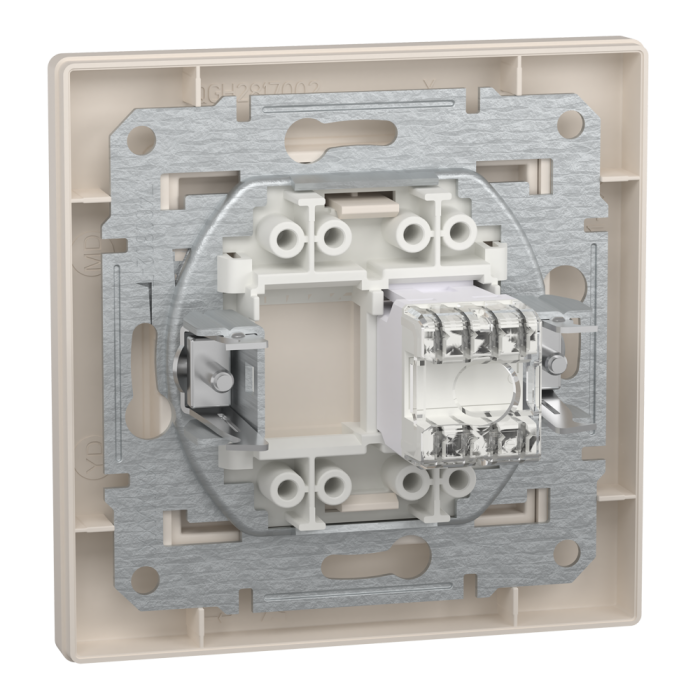 Розетка RJ45, тип UTP, кат.6 крем Asfora, Schneider Electric [EPH4700123]