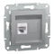 Розетка RJ45, тип UTP, кат.6 Asfora алюміній, Schneider Electric [EPH4700161]