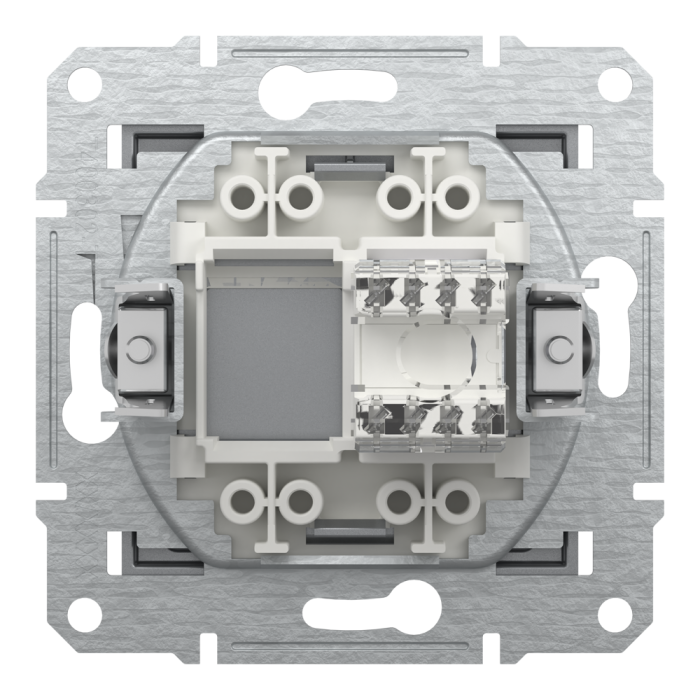 Розетка RJ45, тип UTP, кат.6 Asfora сталь, Schneider Electric [EPH4700162]