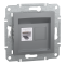 Розетка RJ45, тип UTP, кат.6 Asfora сталь, Schneider Electric [EPH4700162]