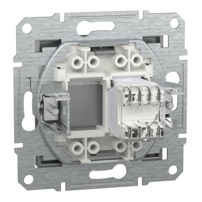 Розетка RJ45, тип UTP, кат.6 Asfora сталь, Schneider Electric [EPH4700162]