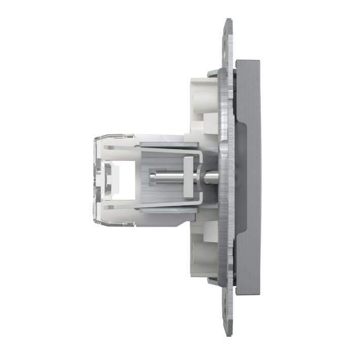 Розетка RJ45, тип UTP, кат.6 Asfora сталь, Schneider Electric [EPH4700162]