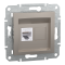 Розетка RJ45, тип UTP, кат.6 Asfora бронза, Schneider Electric [EPH4700169]