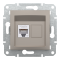 Розетка RJ45, тип UTP, кат.6 Asfora бронза, Schneider Electric [EPH4700169]