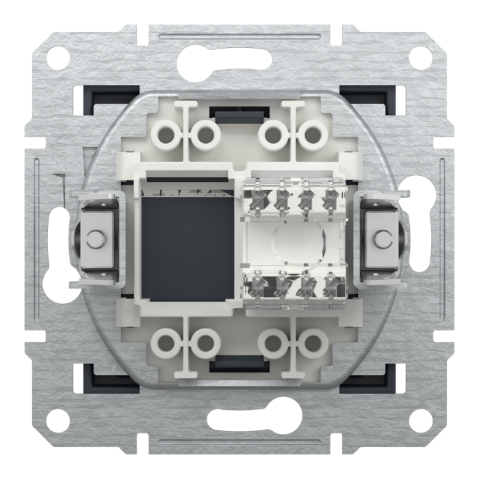 Розетка RJ45, тип UTP,  кат.6 Asfora антрацит, Schneider Electric [EPH4700171]